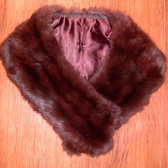 Vintage Genuine Fur and Suede Trinity Bag with Mirror and Coin Purse - Picture 14 of 15